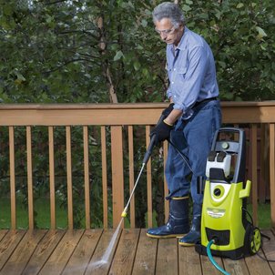 green pressure washer for deck cleaning